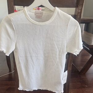 Brixton White Short Sleeve Textured Knit Tee